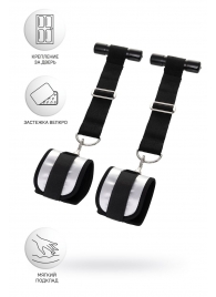 Черно-серебристые фиксаторы для рук на дверь Anonymo - ToyFa - купить с доставкой в Петрозаводске