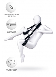 Черные кожаные стропы для фиксации Anonymo - ToyFa - купить с доставкой в Петрозаводске