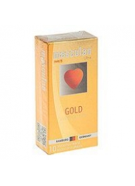Презервативы Masculan Ultra Gold с золотым напылением и ароматом ванили - 10 шт. - Masculan - купить с доставкой в Петрозаводске