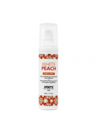 Разогревающее массажное масло Gourmet White Peach Organic с органическими ингредиентами - 50 мл. - Exsens - купить с доставкой в Петрозаводске
