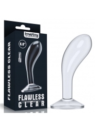 Прозрачный стимулятор простаты Flawless Clear Prostate Plug - 15 см. - Lovetoy - в Петрозаводске купить с доставкой