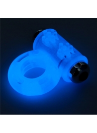 Голубое, светящееся в темноте эрекционное виброкольцо Lumino Play Vibrating Penis Ring - Lovetoy - в Петрозаводске купить с доставкой