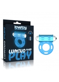 Голубое, светящееся в темноте эрекционное виброкольцо Lumino Play Vibrating Penis Ring - Lovetoy - в Петрозаводске купить с доставкой
