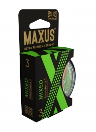 Презервативы в пластиковом кейсе MAXUS AIR Mixed - 3 шт. - Maxus - купить с доставкой в Петрозаводске