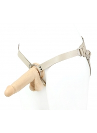 Поясной фаллоимитатор с мошонкой телесного цвета - 18 см. - LOVETOY (А-Полимер) - купить с доставкой в Петрозаводске