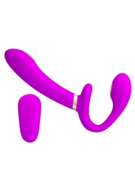 Лиловый безремневой страпон с функцией электростимуляции Thunderbird - Baile - купить с доставкой в Петрозаводске