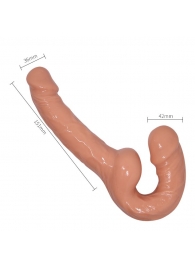 Телесный безремневой страпон Ultra Passionate Harness - Baile - купить с доставкой в Петрозаводске