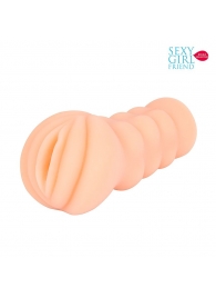 Телесный мастурбатор-вагина с комплектом эрекционных колец - Bior toys - в Петрозаводске купить с доставкой