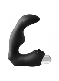 Черный вибромассажер простаты FantASStic Vibrating Prostate Massager - 11,3 см. - Dream Toys - в Петрозаводске купить с доставкой