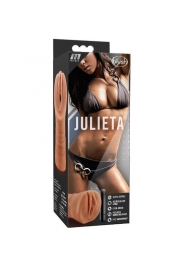 Мастурбатор-вагина цвета карамели Julieta с вибрацией - Blush Novelties - в Петрозаводске купить с доставкой