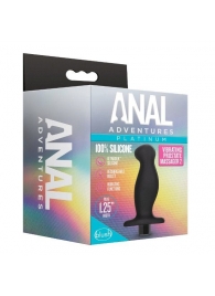 Черный анальный вибромассажёр Silicone Vibrating Prostate Massager 02 - 10,8 см. - Blush Novelties - в Петрозаводске купить с доставкой
