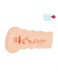 Мастурбатор-вагина телесного цвета с бороздками на внешней части - Bior toys - в Петрозаводске купить с доставкой