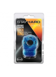 Голубое эрекционное виброкольцо Reusable 5 Function Cock Ring - Blush Novelties - в Петрозаводске купить с доставкой