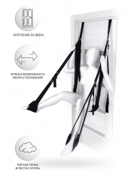 Черные секс-качели на дверь Anonymo №0505 - ToyFa - купить с доставкой в Петрозаводске