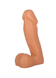 Пустотелый фаллоимитатор с мошонкой - 15,5 см. - Джага-Джага