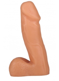 Пустотелый фаллоимитатор с мошонкой - 15,5 см. - Джага-Джага