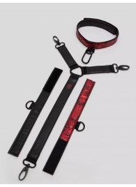 Ошейник с наручниками Reversible Faux Leather Collar and Wrist - Fifty Shades of Grey - купить с доставкой в Петрозаводске