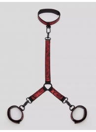 Ошейник с наручниками Reversible Faux Leather Collar and Wrist - Fifty Shades of Grey - купить с доставкой в Петрозаводске