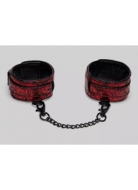 Красно-черные оковы Reversible Faux Leather Ankle Cuffs - Fifty Shades of Grey - купить с доставкой в Петрозаводске