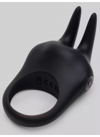 Черное эрекционное виброкольцо Sensation Rechargeable Vibrating Rabbit Love Ring - Fifty Shades of Grey - в Петрозаводске купить с доставкой