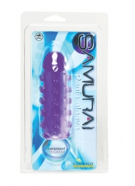 Закрытая фиолетовая насадка с пупырышками SAMURAI PENIS SLEEVE PURPLE - 14,5 см. - NMC - в Петрозаводске купить с доставкой