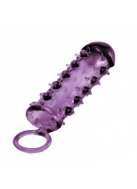 Закрытая фиолетовая насадка с пупырышками SAMURAI PENIS SLEEVE PURPLE - 14,5 см. - NMC - в Петрозаводске купить с доставкой