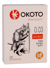 Тонкие презервативы OKOTO Thin Extra Soft - 3 шт. - Sitabella - купить с доставкой в Петрозаводске