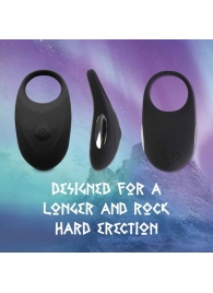 Черное эрекционное виброкольцо Thor Cockring - FeelzToys - в Петрозаводске купить с доставкой