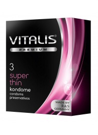Ультратонкие презервативы VITALIS PREMIUM super thin - 3 шт. - Vitalis - купить с доставкой в Петрозаводске