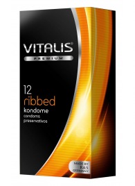 Ребристые презервативы VITALIS PREMIUM ribbed - 12 шт. - Vitalis - купить с доставкой в Петрозаводске
