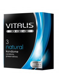 Классические презервативы VITALIS PREMIUM natural - 3 шт. - Vitalis - купить с доставкой в Петрозаводске