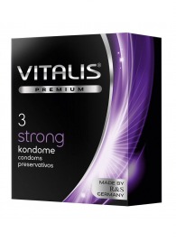 Презервативы с утолщенной стенкой VITALIS PREMIUM strong - 3 шт. - Vitalis - купить с доставкой в Петрозаводске