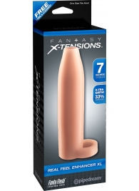 Телесная насадка Real Feel Enhancer XL - 17 см. - Pipedream - в Петрозаводске купить с доставкой