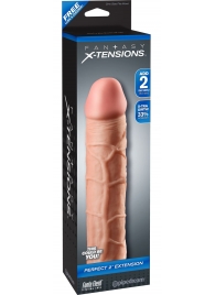 Телесная насадка Fantasy X-tensions Perfect 2  Extension - 20,3 см. - Pipedream - в Петрозаводске купить с доставкой