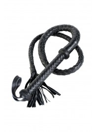 Длинный кожаный кнут с хлопушками на конце - ToyFa - купить с доставкой в Петрозаводске