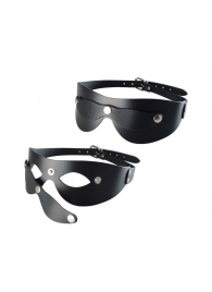 Черная кожаная маска  Новичок - Sitabella - купить с доставкой в Петрозаводске