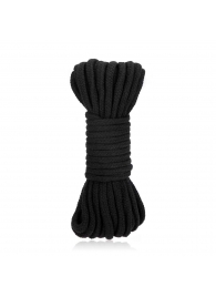 Черная хлопковая веревка для связывания Bondage Rope - 10 м. - Lux Fetish - купить с доставкой в Петрозаводске