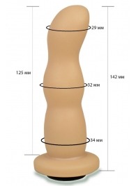 Телесная рельефная насадка Harness - 14,2 см. - LOVETOY (А-Полимер) - купить с доставкой в Петрозаводске