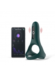 Изумрудное виброкольцо Magic Motion Rise с подхватом мошонки - Magic Motion - в Петрозаводске купить с доставкой