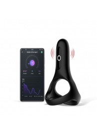 Черное виброкольцо Magic Motion Rise с подхватом мошонки - Magic Motion - в Петрозаводске купить с доставкой