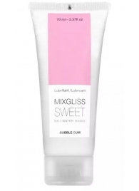 Смазка на водной основе Mixgliss Sweet с ароматом бабл-гам - 70 мл. - Mixgliss - купить с доставкой в Петрозаводске