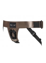 Бронзовый пояс для насадок Curious Harness - Strap-on-me - купить с доставкой в Петрозаводске