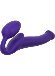 Фиолетовый безремневой страпон Silicone Bendable Strap-On - size S - Strap-on-me - купить с доставкой в Петрозаводске