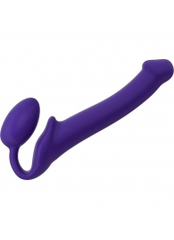 Фиолетовый безремневой страпон Silicone Bendable Strap-On - size M - Strap-on-me - купить с доставкой в Петрозаводске