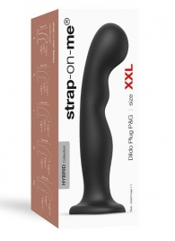 Черная насадка Strap-On-Me Dildo Plug P G size XXL - Strap-on-me - купить с доставкой в Петрозаводске