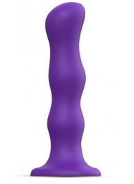 Фиолетовая насадка Strap-On-Me Dildo Geisha Balls size M - Strap-on-me - купить с доставкой в Петрозаводске