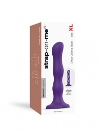 Фиолетовая насадка Strap-On-Me Dildo Geisha Balls size XL - Strap-on-me - купить с доставкой в Петрозаводске