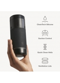Черный мастурбатор с контролем всасывания Arcwave Pow Stroker - Arcwave - в Петрозаводске купить с доставкой