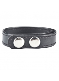 Кольцо на пенис SNAP COCK RING из искусственной кожи на клепках - BlueLine - в Петрозаводске купить с доставкой