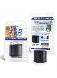 Хомут-утяжка для мошонки из искусственной кожи на липучке VELCRO BALL STRETCHER- 4 см. - BlueLine - в Петрозаводске купить с доставкой